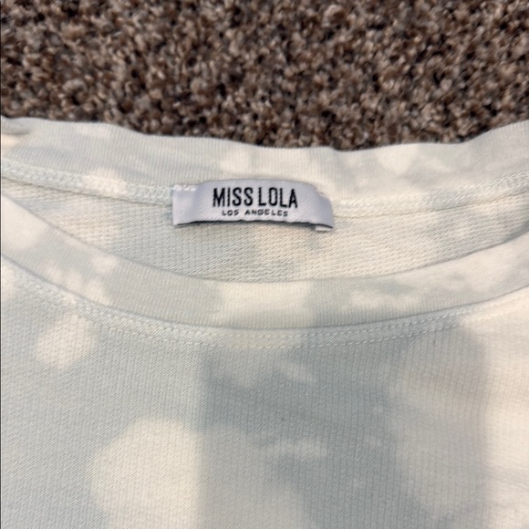 Miss Lola White Tie-Dye Women's Top - Picture 2 of 3